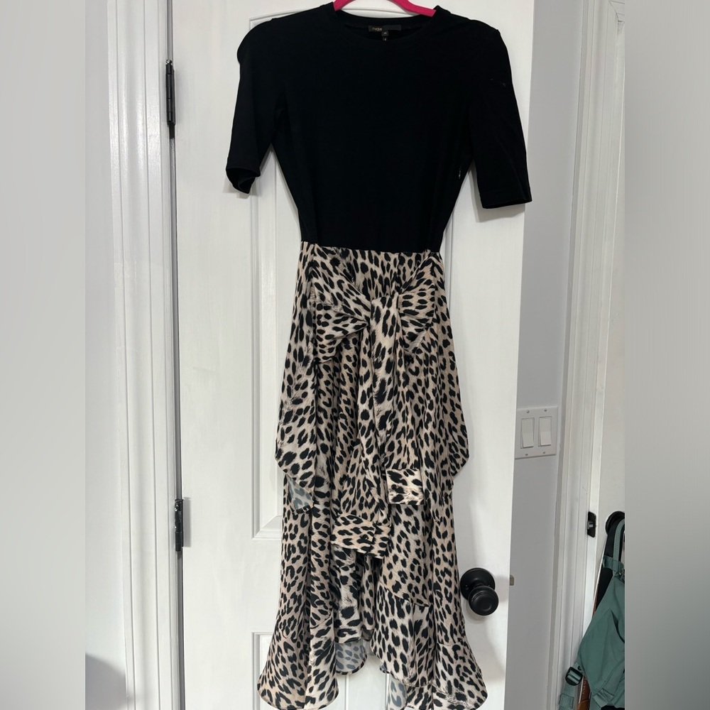 Maje mid length dress
cheetah dress 
Size 4
No stains